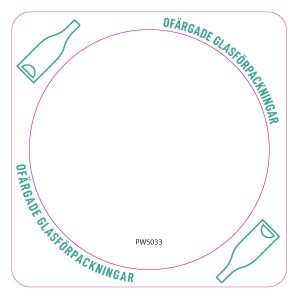 UWS dekal med hål – Ofärgat glas