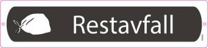 Plåtskylt - Restavfall