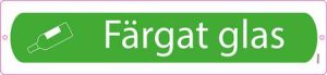 Plåtskylt - Färgat glas