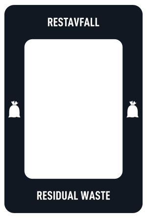 Dekal Canto restavfall för 30 liter