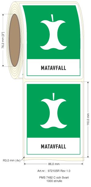 Dekal på rulle – Matavfall
