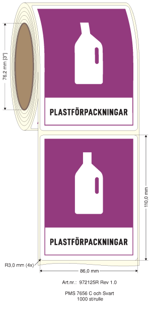 Dekal på rulle - Plastförpackningar