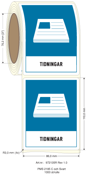 Dekal på rulle – Tidningar