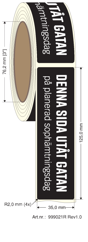Dekal på rulle - Sophämtning