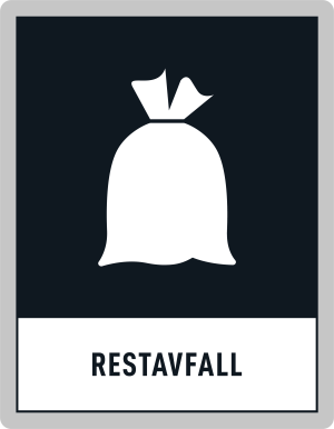 Skylt Aluminium UWS – Restavfall
