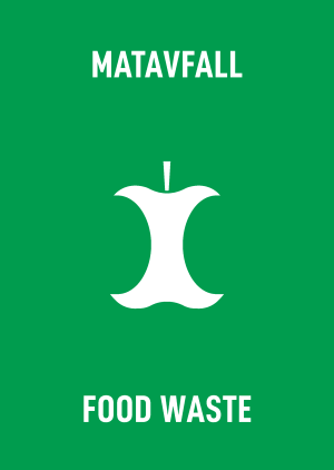 Skyltdekal A4 Matavfall