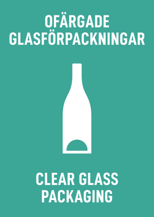 Skyltdekal A4 Ofärgat glas