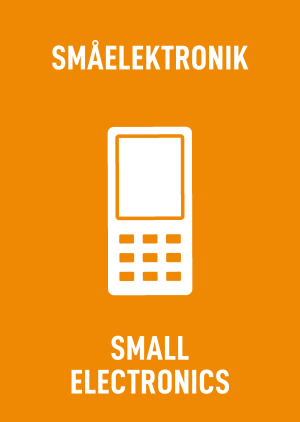 Skyltdekal A4 Småelektronik