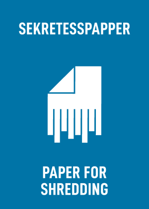 Skyltdekal A4 Sekretesspapper