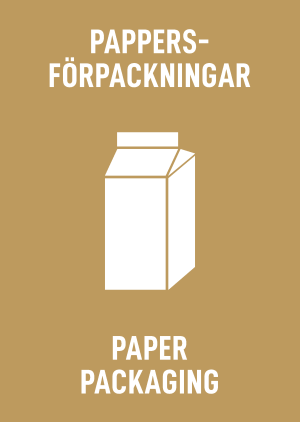 Skyltdekal A4 Pappersförpackningar